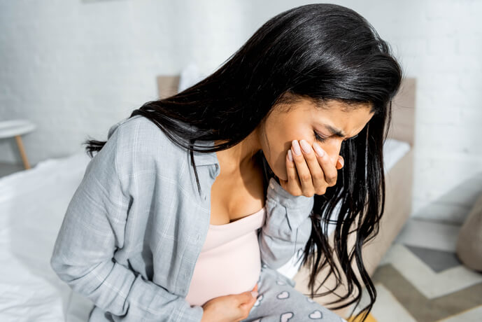 A woman having toxicosis
